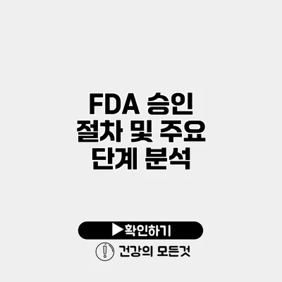 FDA 승인 절차 및 주요 단계 분석