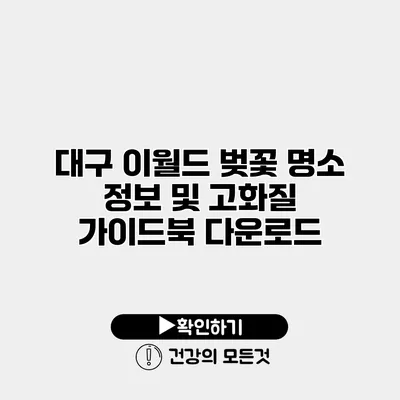 대구 이월드 벚꽃 명소 정보 및 고화질 가이드북 다운로드