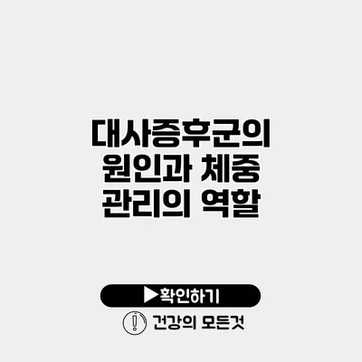 대사증후군의 원인과 체중 관리의 역할