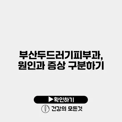 부산두드러기피부과, 원인과 증상 구분하기