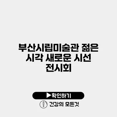 부산시립미술관 젊은 시각 새로운 시선 전시회