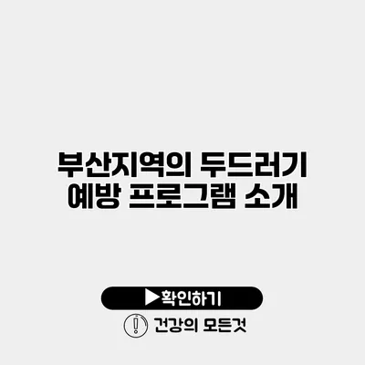 부산지역의 두드러기 예방 프로그램 소개