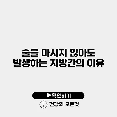 술을 마시지 않아도 발생하는 지방간의 이유