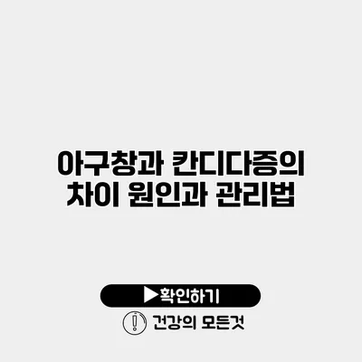아구창과 칸디다증의 차이 원인과 관리법