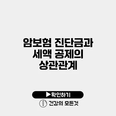 암보험 진단금과 세액 공제의 상관관계