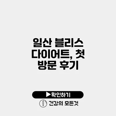 일산 블리스 다이어트, 첫 방문 후기