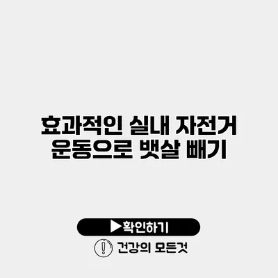 효과적인 실내 자전거 운동으로 뱃살 빼기