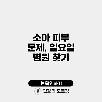 소아 피부 문제, 일요일 병원 찾기