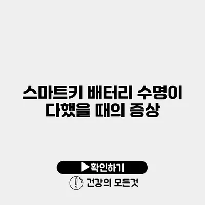 스마트키 배터리 수명이 다했을 때의 증상