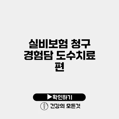 실비보험 청구 경험담 도수치료 편