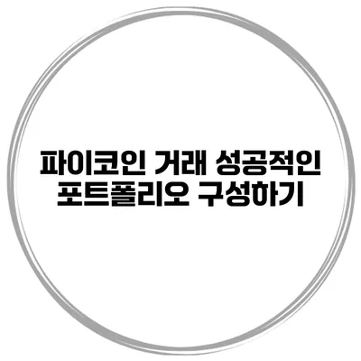 파이코인 거래 성공적인 포트폴리오 구성하기