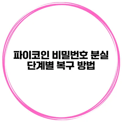 파이코인 비밀번호 분실? 단계별 복구 방법
